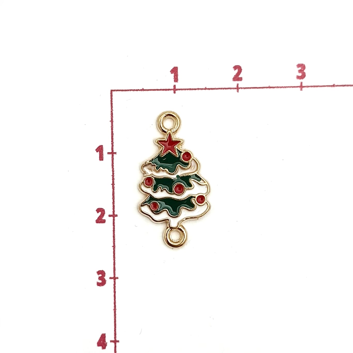 Dije Árbol de Navidad Doble Ojal de Metal Dije - Accesorios Rubi