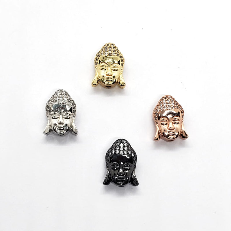 Dije Cabeza de Buda Micropave Latón Dije - Accesorios Rubi