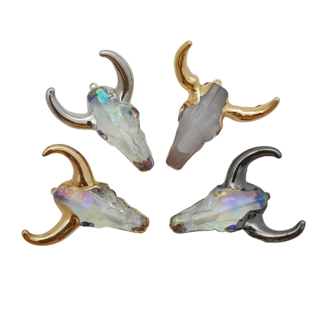 Dije Cabeza de Toro de Cristal acrilicos - Accesorios Rubi