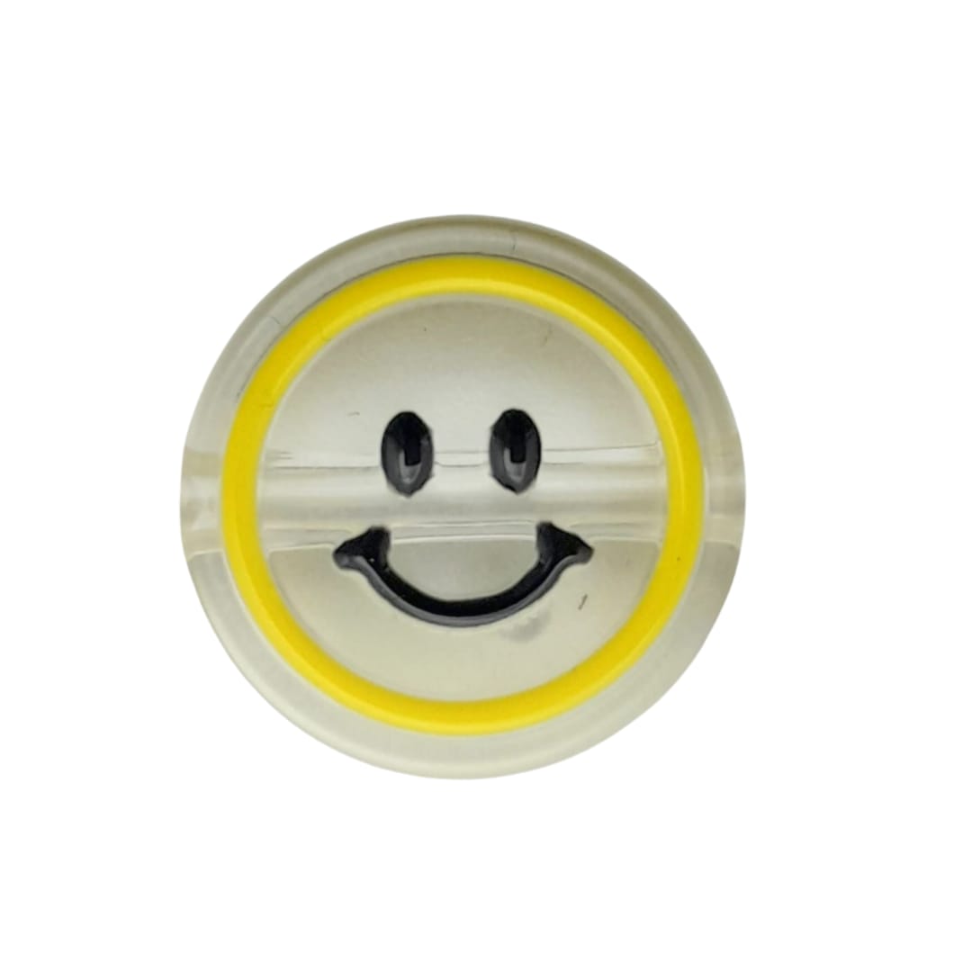 Dije Carita Feliz Transparente de Acrílico acrilicos - Accesorios Rubi