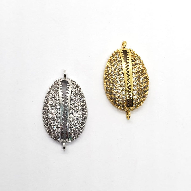 Dije Concha Kauri Micropave Latón Dije - Accesorios Rubi