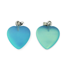 Dije Corazón Cuarzo Electrificado Piedra natural - Accesorios Rubi