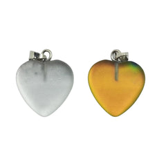Dije Corazón Cuarzo Electrificado Piedra natural - Accesorios Rubi
