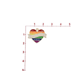 Dije Corazón Love Wins Orgullo Esmaltado Dije - Accesorios Rubi