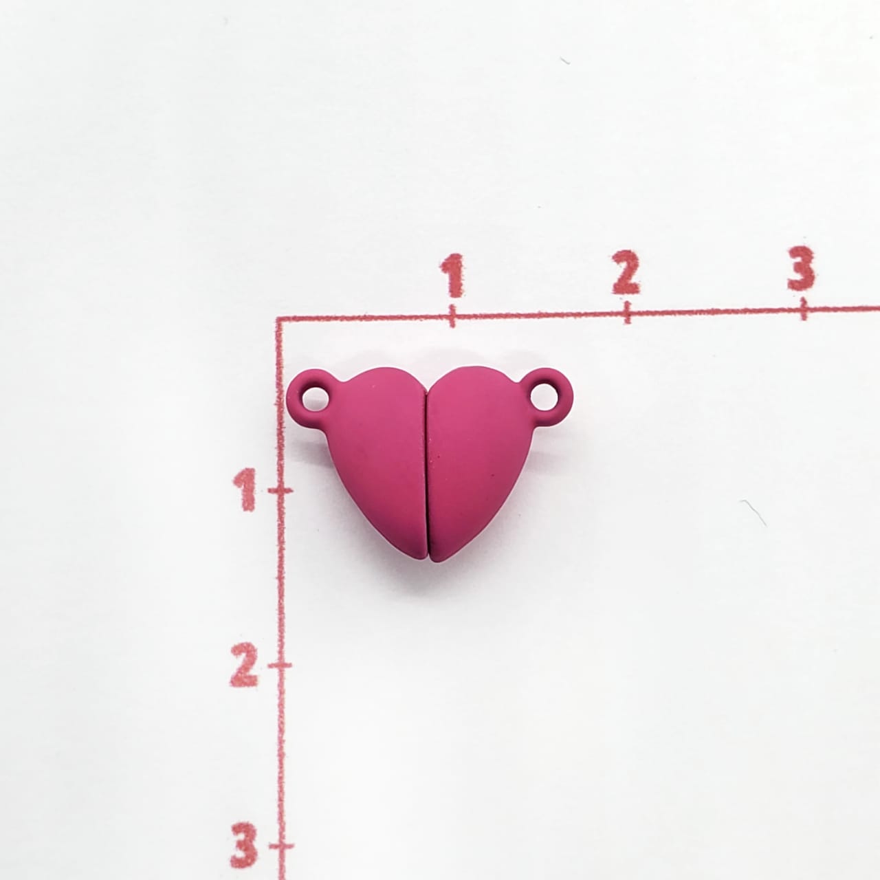 Dije Corazón Esmaltado con Imán Dije - Accesorios Rubi