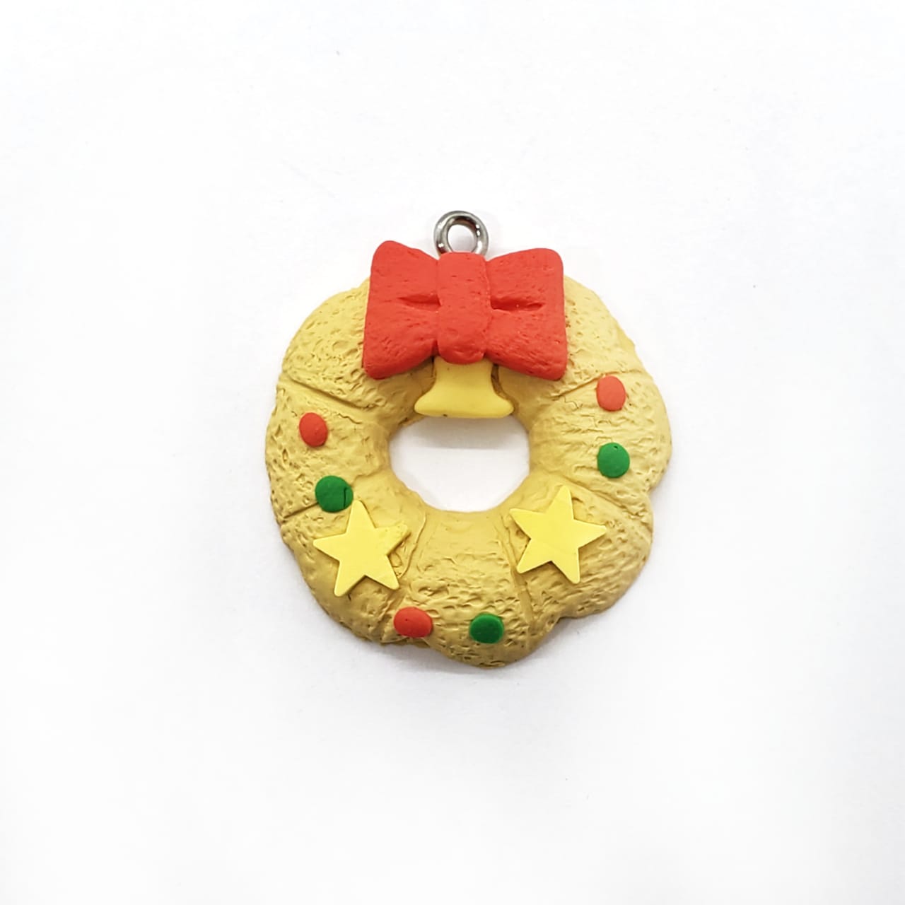 Dije Corona Navideña de Arcilla Dije - Accesorios Rubi