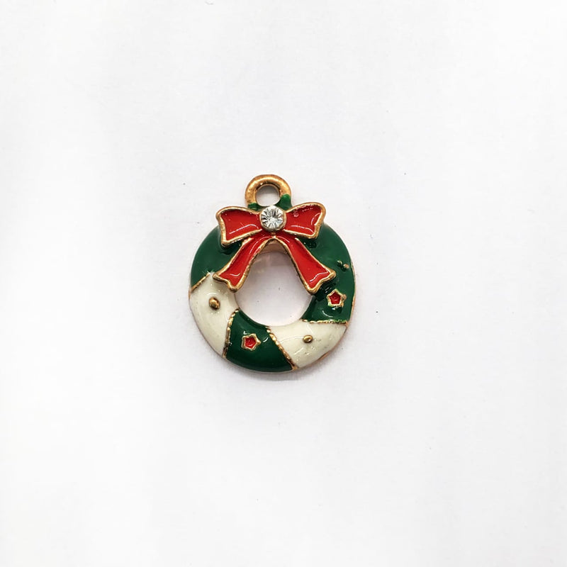Dije Corona Navideña de Metal Dije - Accesorios Rubi
