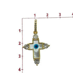 Dije Cruz con Ojo Turco de Madre Perla Dije - Accesorios Rubi