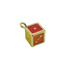 Dije Cubo Multicolor Esmaltado de Metal Dije - Accesorios Rubi