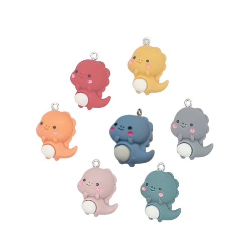 Dije Dinosaurio Bebe Acrílico Dije - Accesorios Rubi