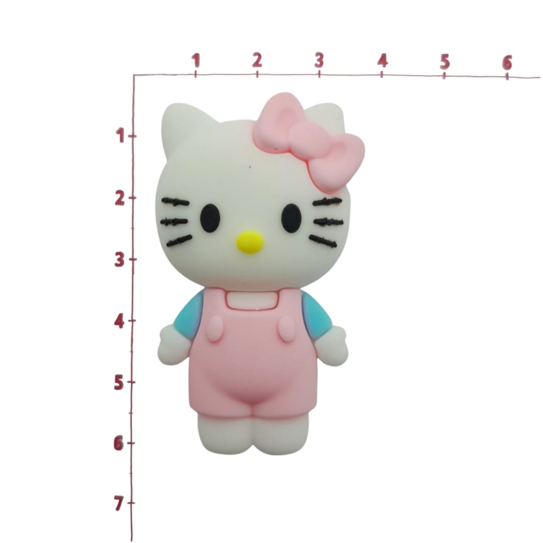 Dije Hello Kitty Overol Rosa de Goma XG Dije - Accesorios Rubi