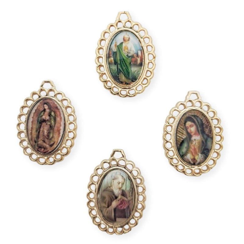 Dije Medalla Oval Religiosa 18K Para Bordar Dije - Accesorios Rubi