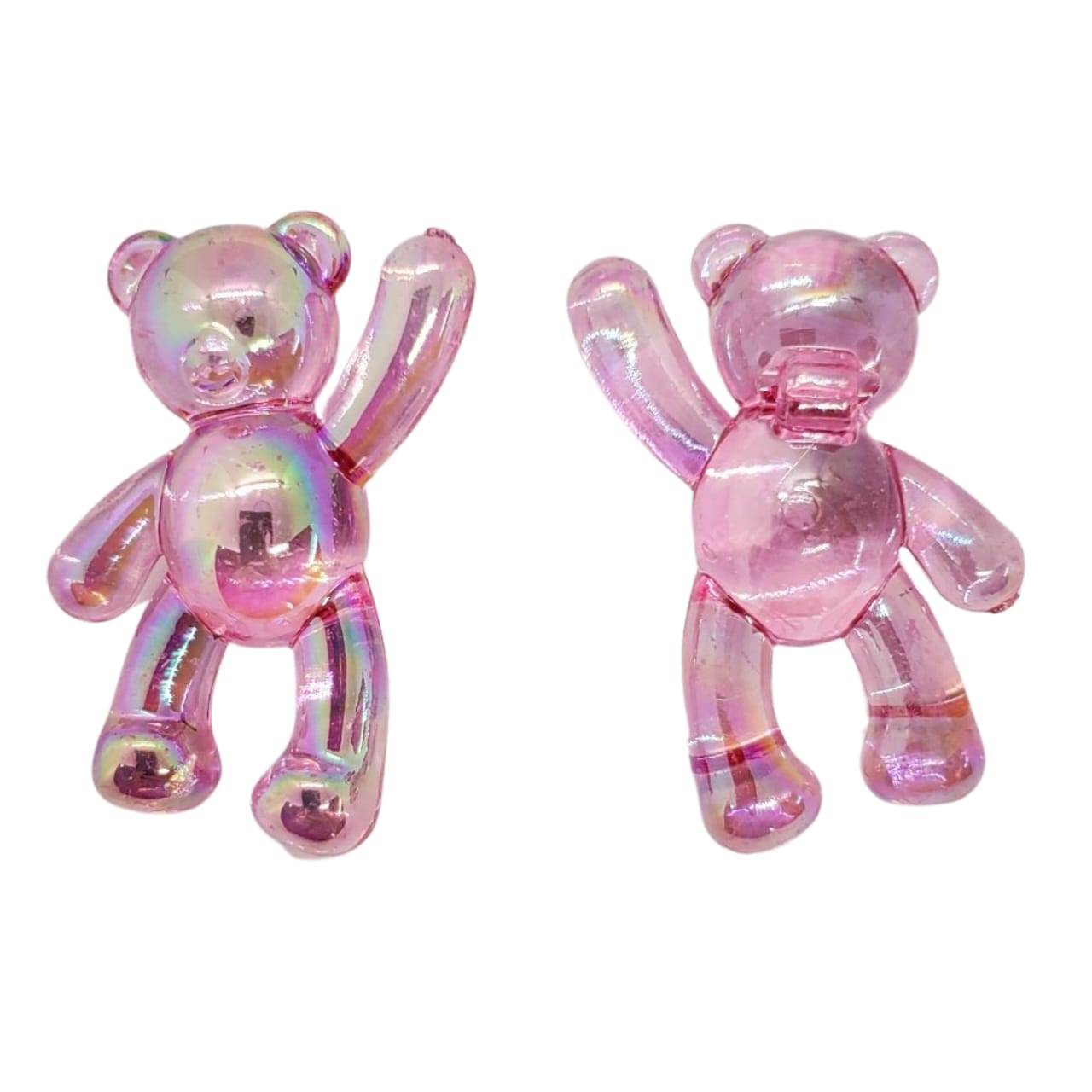 Dije Oso Tornasol Transversal de Acrílico Dije - Accesorios Rubi