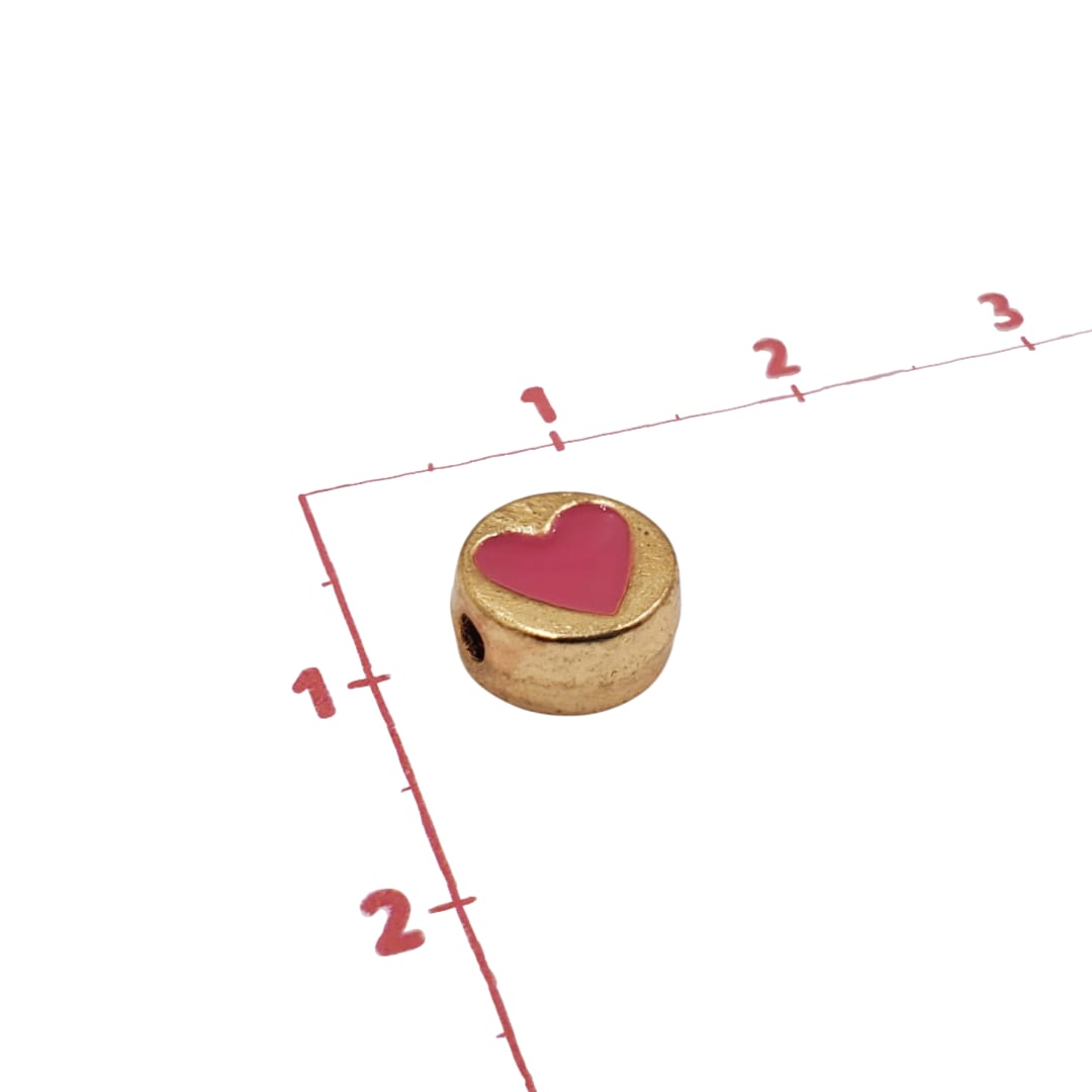 Dije Pastilla con Corazón Esmaltado Dije - Accesorios Rubi