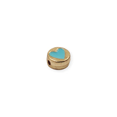 Dije Pastilla con Corazón Esmaltado Dije - Accesorios Rubi
