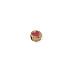 Dije Pastilla con Corazón Esmaltado Dije - Accesorios Rubi