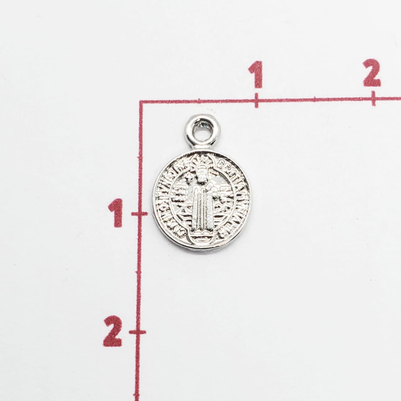 Dije San Benito Chapa de Rodio Dije - Accesorios Rubi