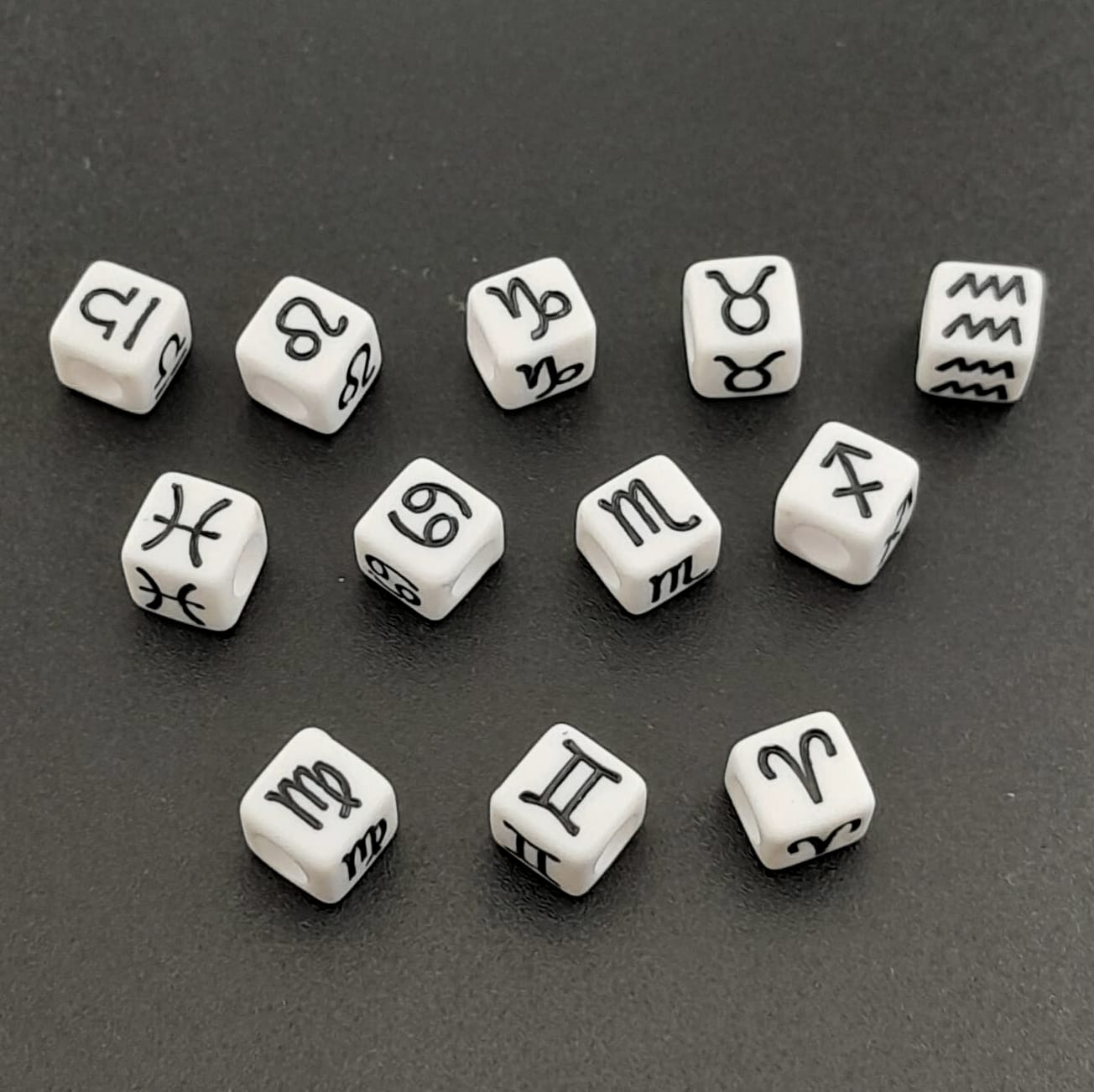 Dije Signos del Zodiaco Cubo de Acrílico acrilicos - Accesorios Rubi