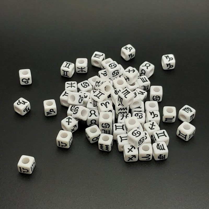 Dije Signos del Zodiaco Cubo de Acrílico acrilicos - Accesorios Rubi