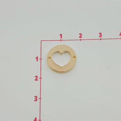 Dije Silueta de Corazón en Circulo 24K Dije - Accesorios Rubi