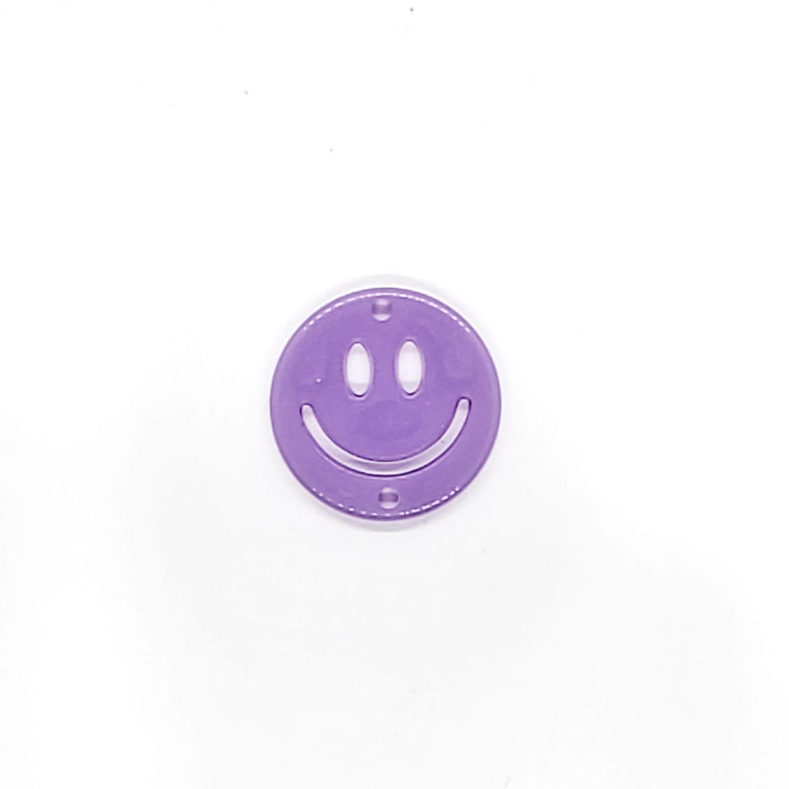 Dije Carita Feliz Doble Ojillo de Acrílico Dije - Accesorios Rubi