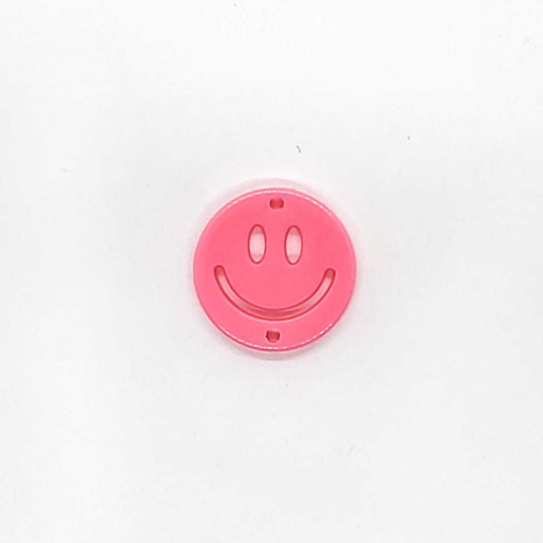 Dije Carita Feliz Doble Ojillo de Acrílico Dije - Accesorios Rubi