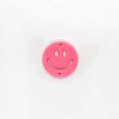 Dije Carita Feliz Doble Ojillo de Acrílico Dije - Accesorios Rubi