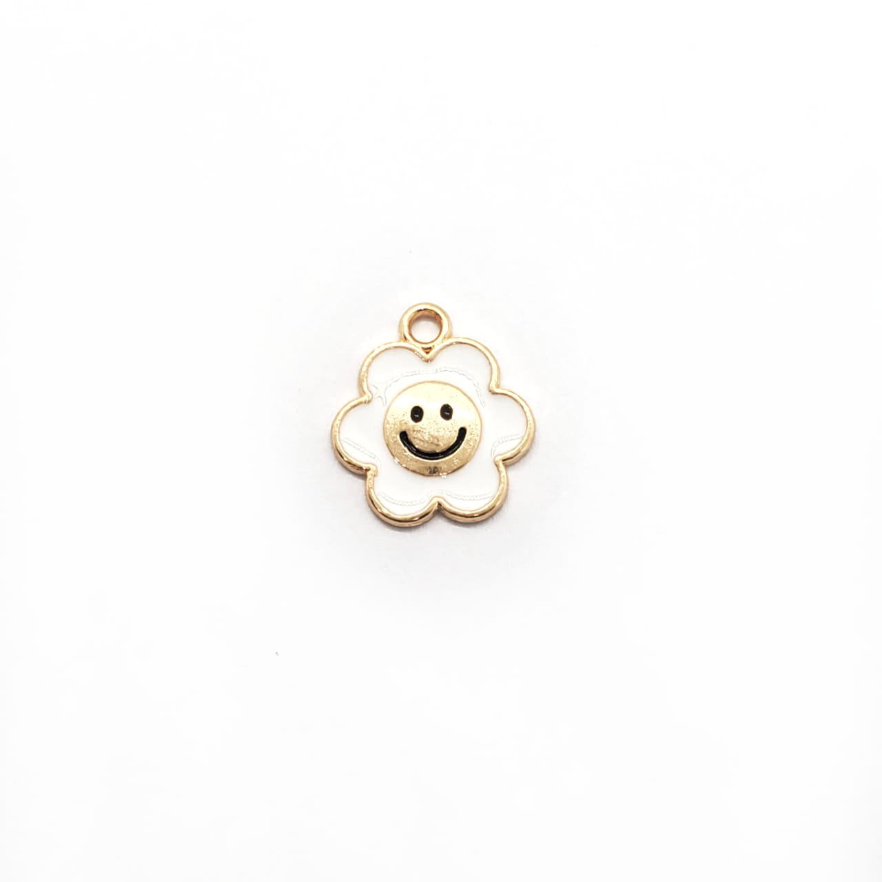 Dije Flor Carita Feliz Esmaltada Dije - Accesorios Rubi