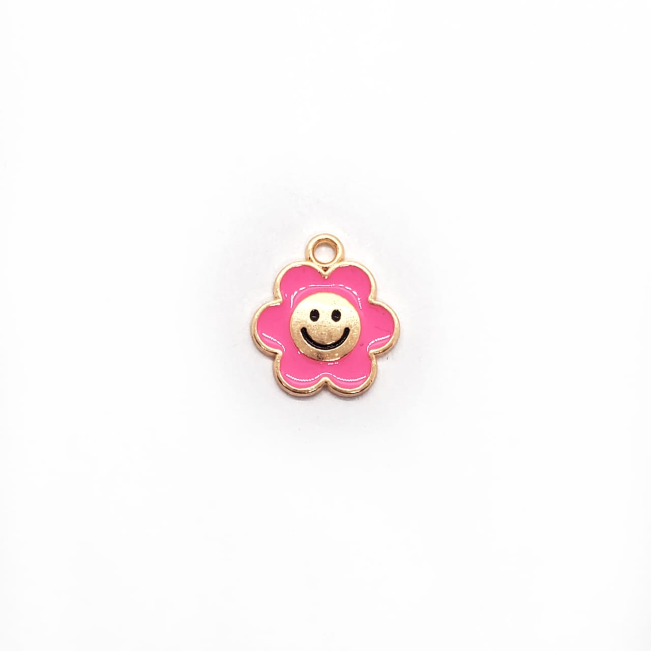 Dije Flor Carita Feliz Esmaltada Dije - Accesorios Rubi