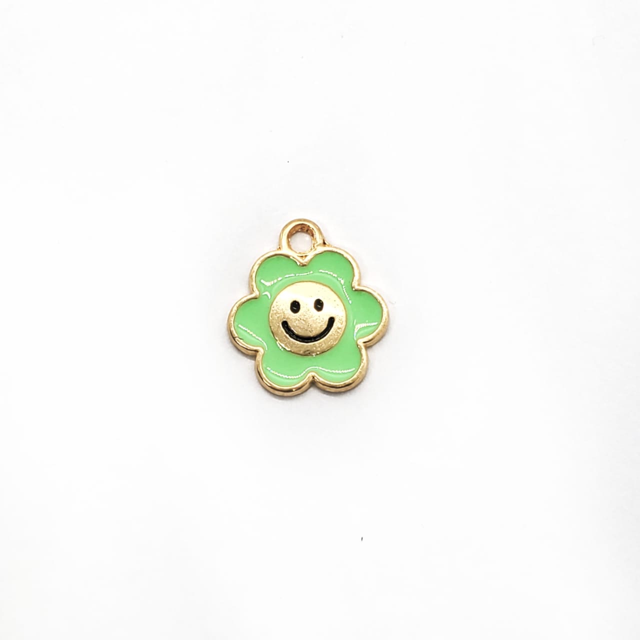 Dije Flor Carita Feliz Esmaltada Dije - Accesorios Rubi