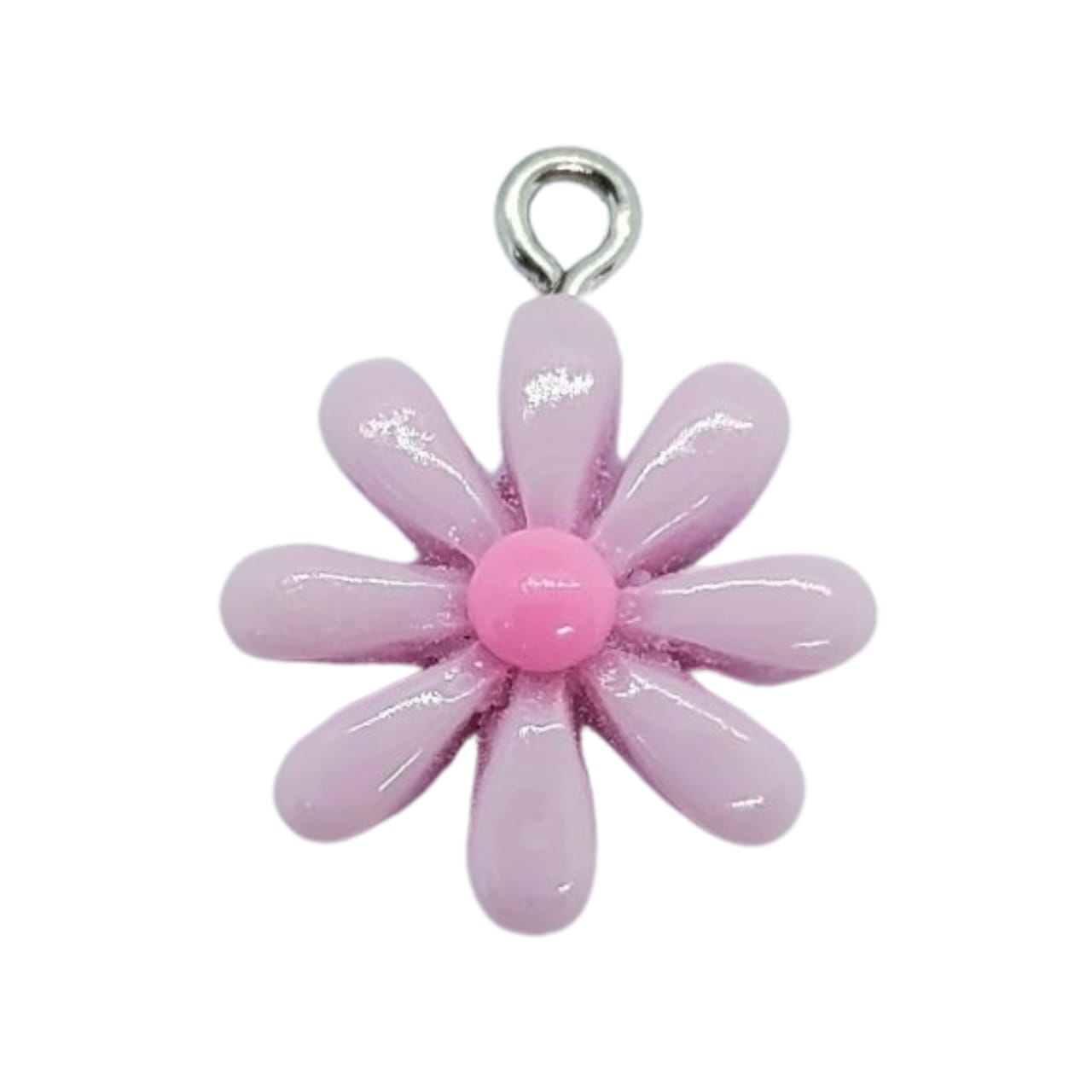 Dije Flor Un Ojal de Acrílico Dije - Accesorios Rubi