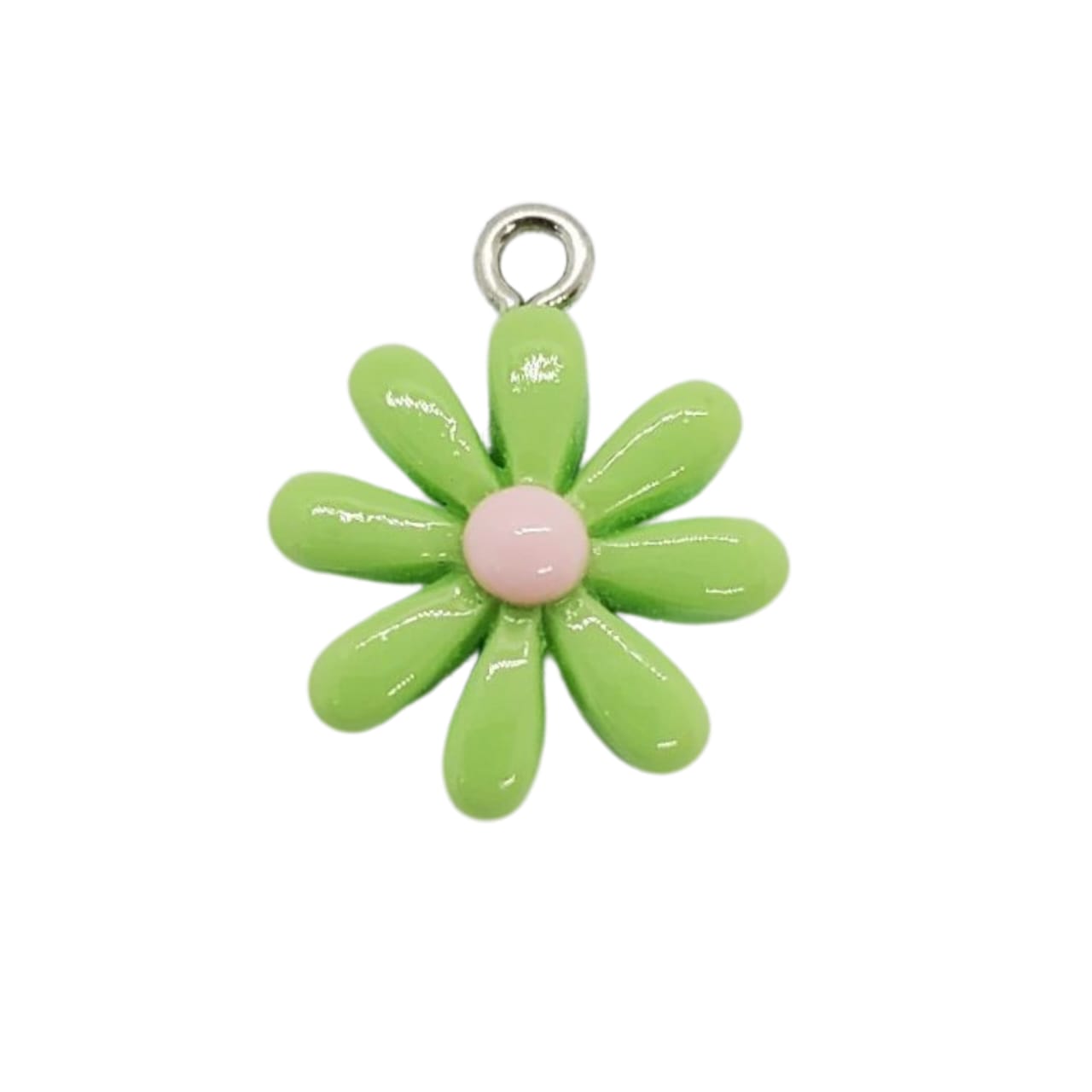 Dije Flor Un Ojal de Acrílico Dije - Accesorios Rubi