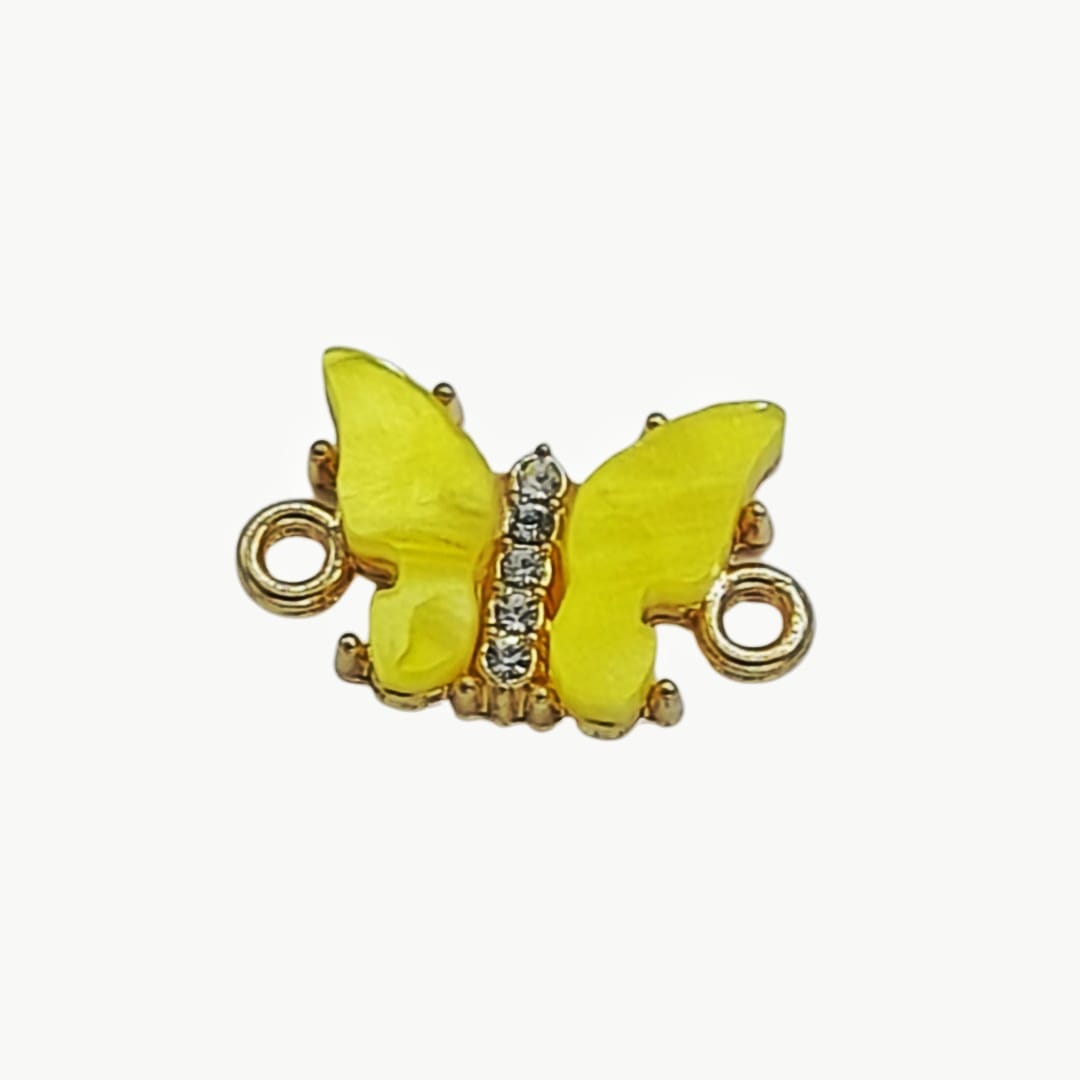 Dije Mariposa Doble Ojal de Acrílico acrilicos - Accesorios Rubi