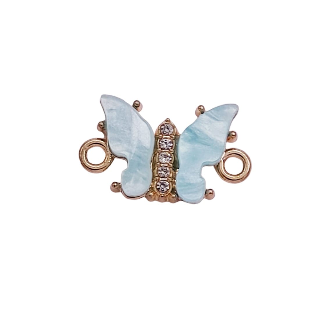 Dije Mariposa Doble Ojal de Acrílico acrilicos - Accesorios Rubi