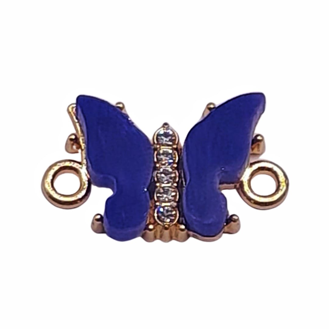 Dije Mariposa Doble Ojal de Acrílico acrilicos - Accesorios Rubi