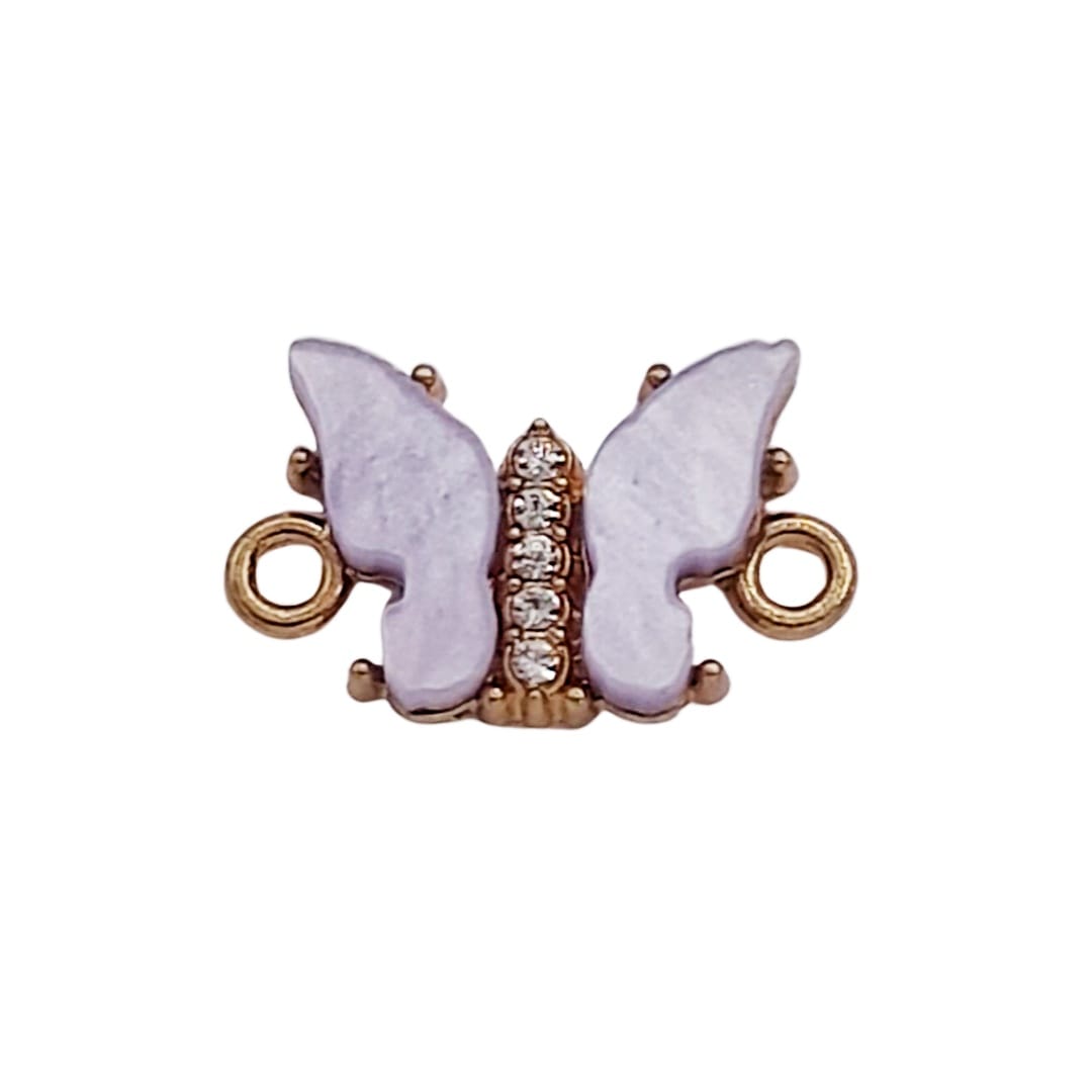 Dije Mariposa Doble Ojal de Acrílico acrilicos - Accesorios Rubi