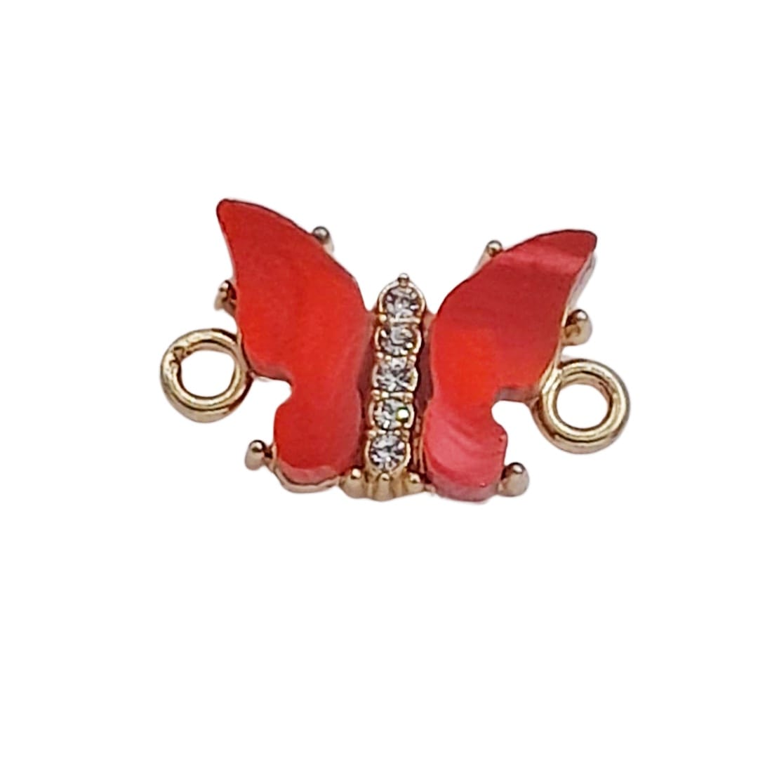 Dije Mariposa Doble Ojal de Acrílico acrilicos - Accesorios Rubi