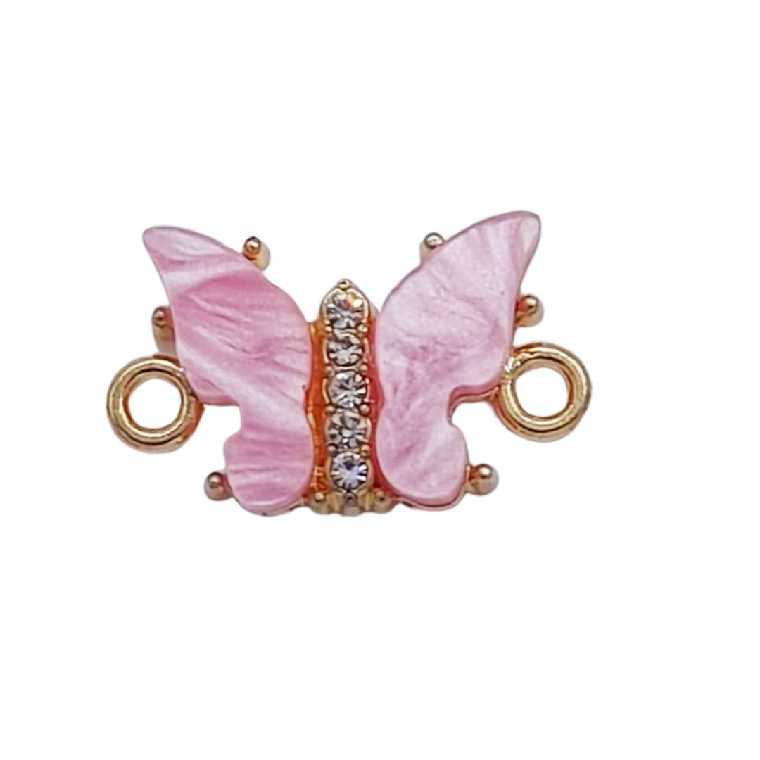 Dije Mariposa Doble Ojal de Acrílico acrilicos - Accesorios Rubi