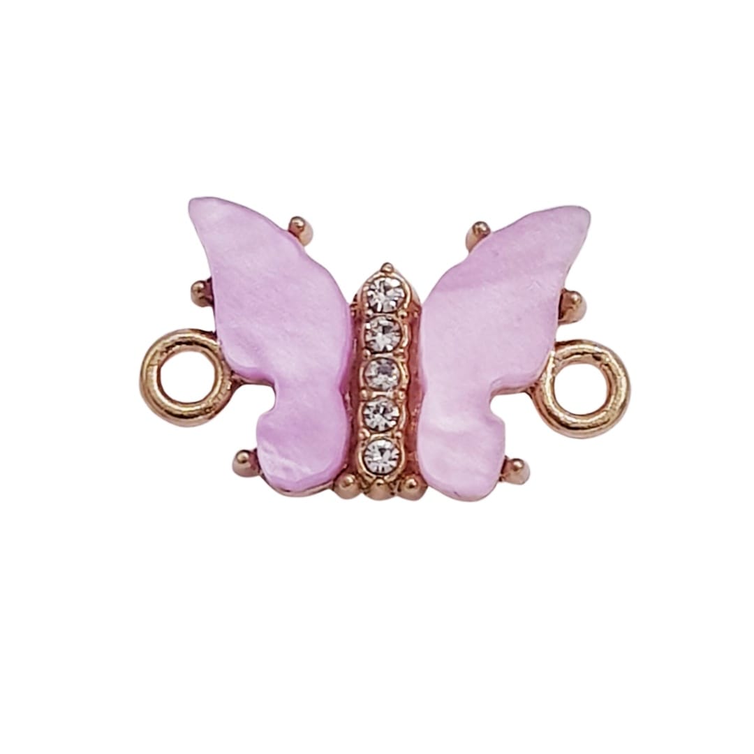 Dije Mariposa Doble Ojal de Acrílico acrilicos - Accesorios Rubi