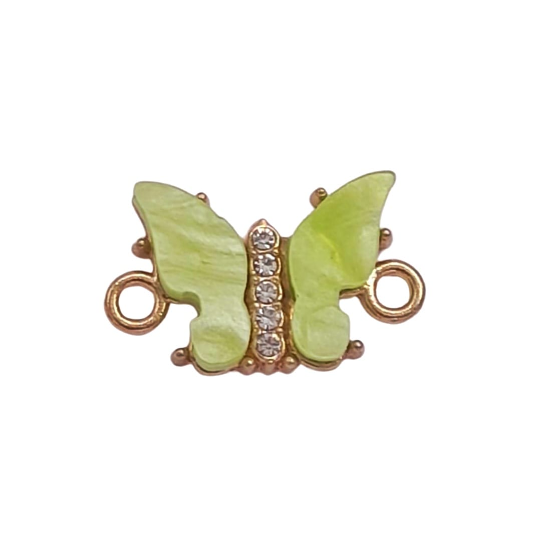 Dije Mariposa Doble Ojal de Acrílico acrilicos - Accesorios Rubi