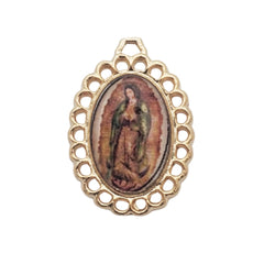 Dije Medalla Oval Religiosa 18K Para Bordar Dije - Accesorios Rubi