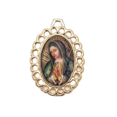 Dije Medalla Oval Religiosa 18K Para Bordar Dije - Accesorios Rubi