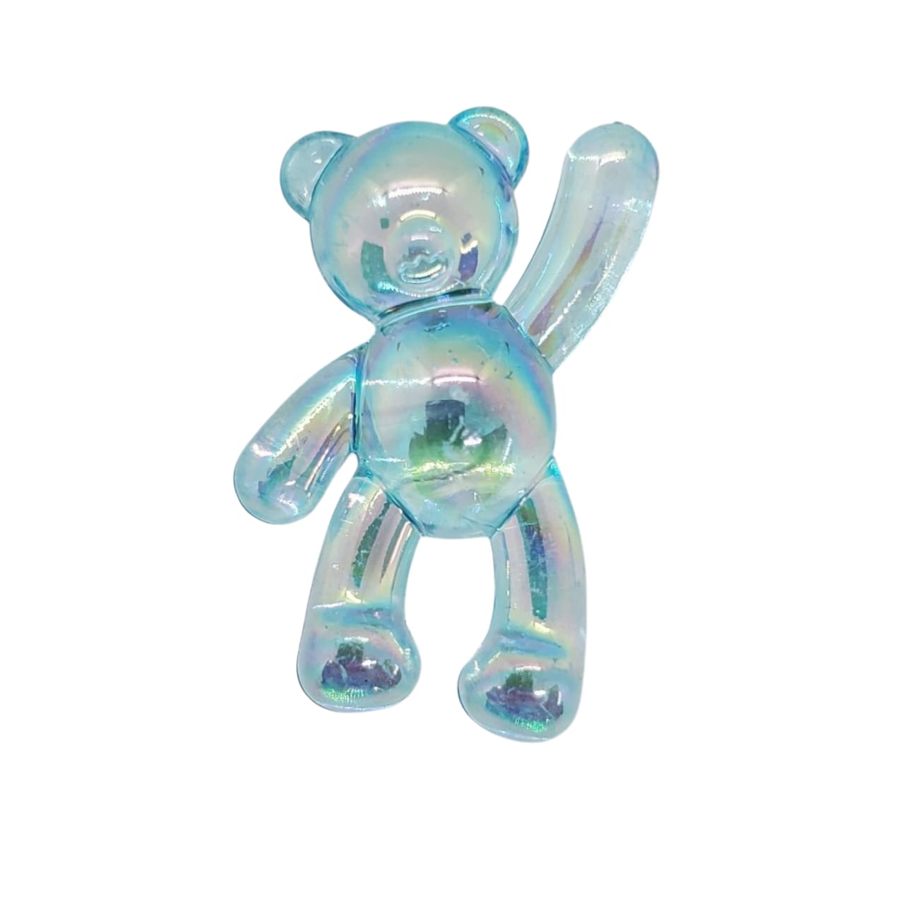 Dije Oso Tornasol Transversal de Acrílico Dije - Accesorios Rubi