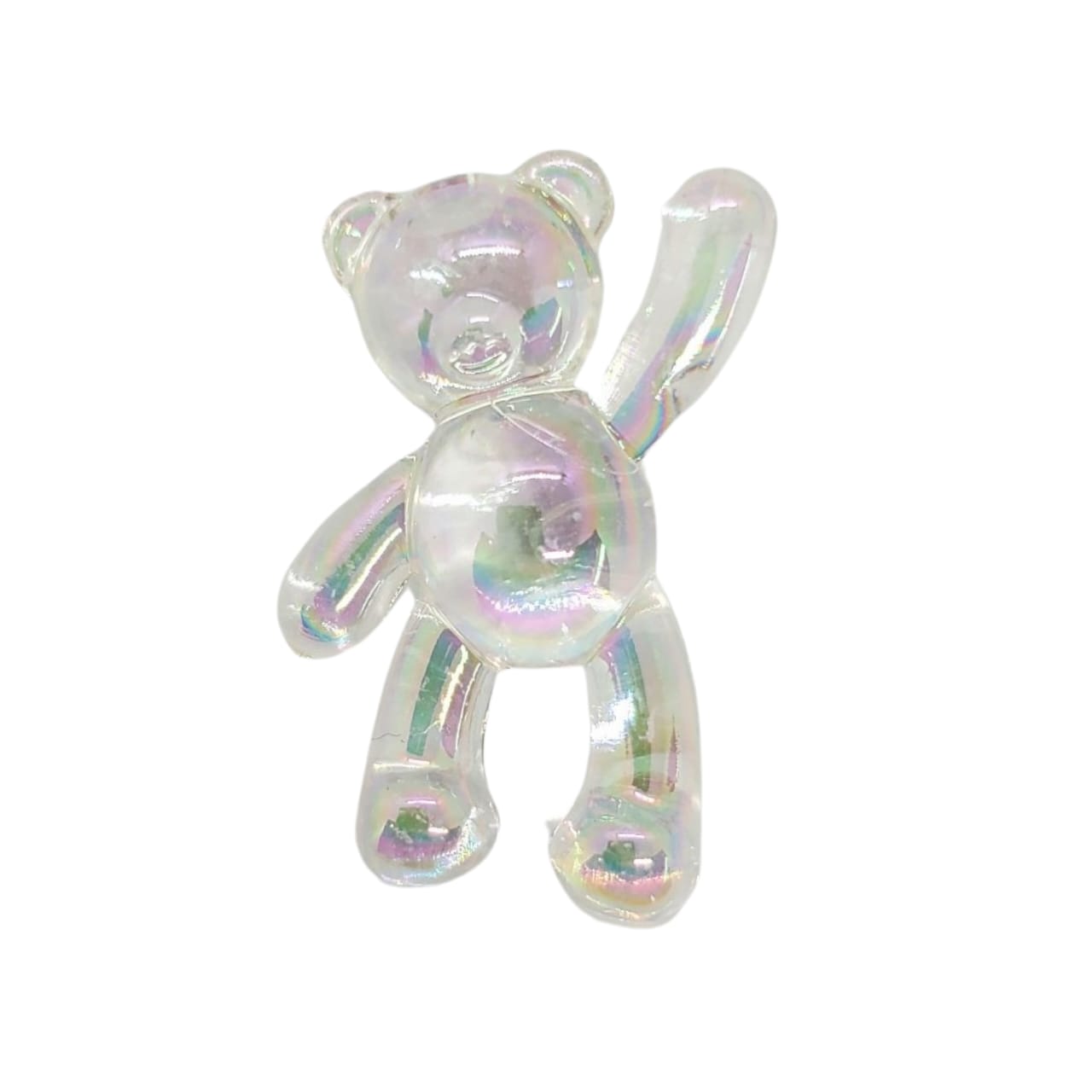 Dije Oso Tornasol Transversal de Acrílico Dije - Accesorios Rubi