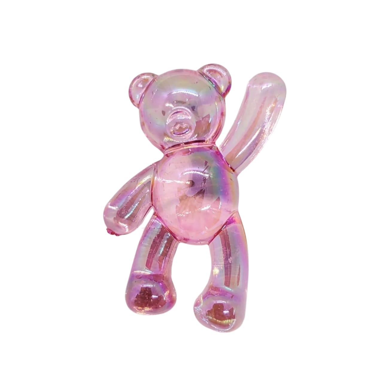 Dije Oso Tornasol Transversal de Acrílico Dije - Accesorios Rubi