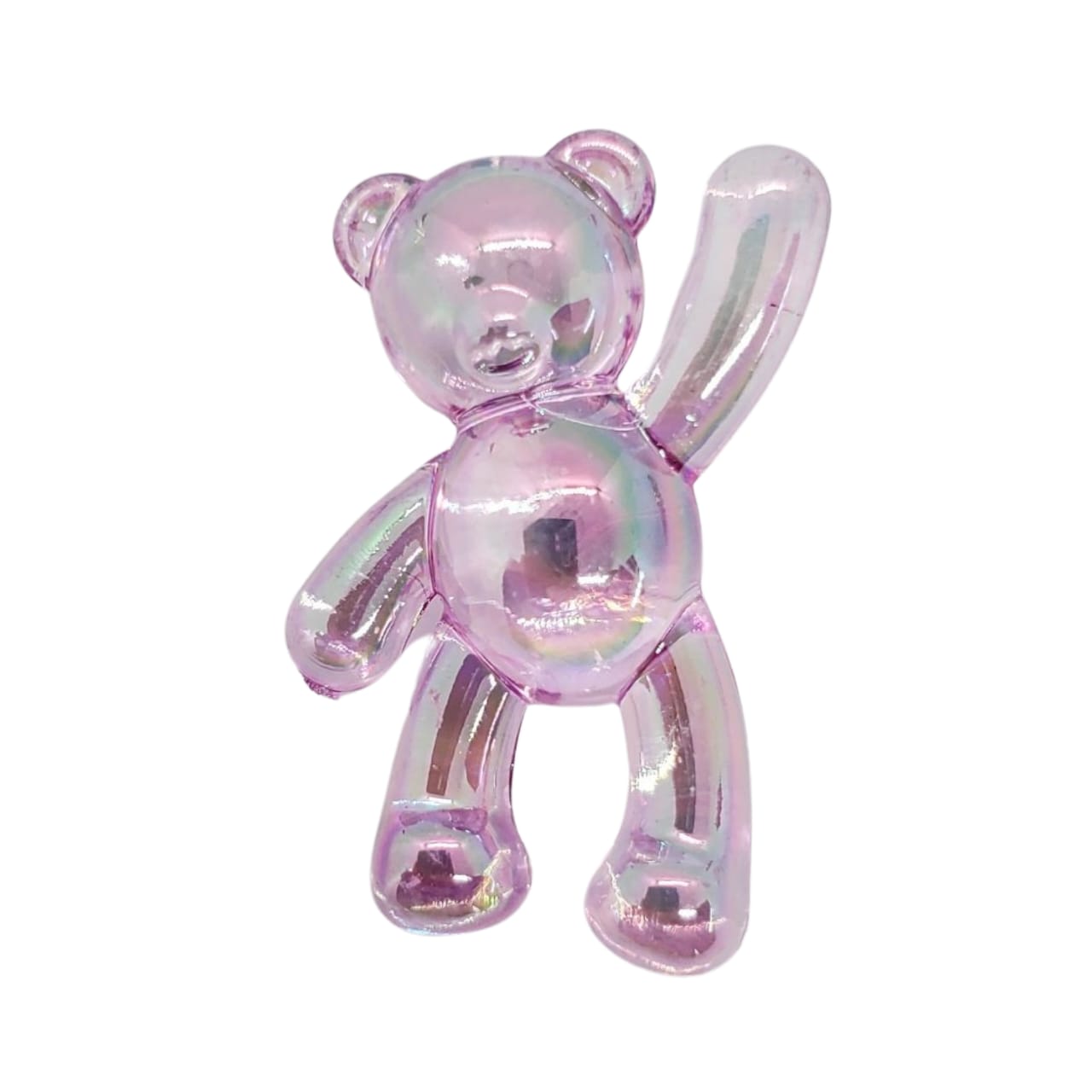 Dije Oso Tornasol Transversal de Acrílico Dije - Accesorios Rubi