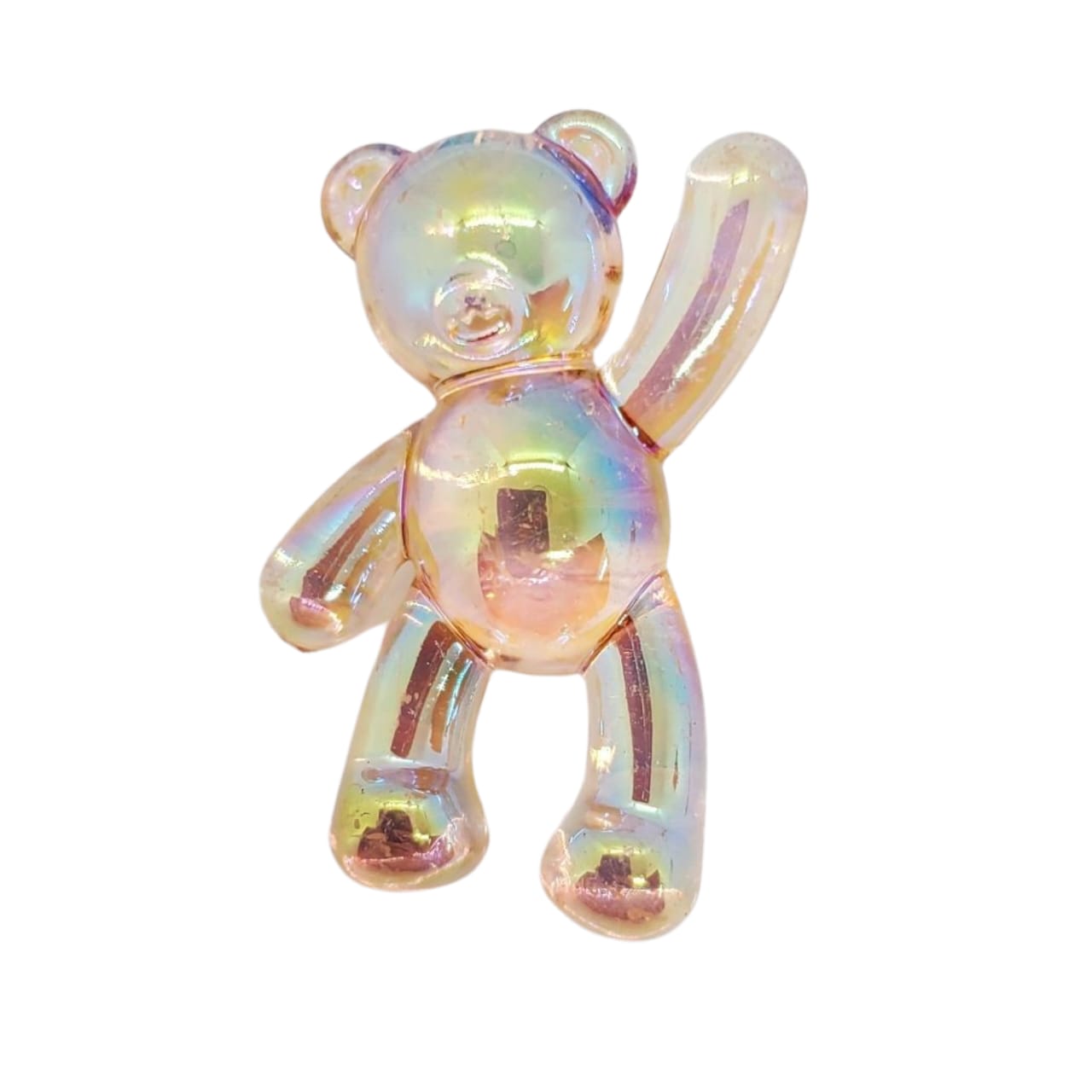 Dije Oso Tornasol Transversal de Acrílico Dije - Accesorios Rubi