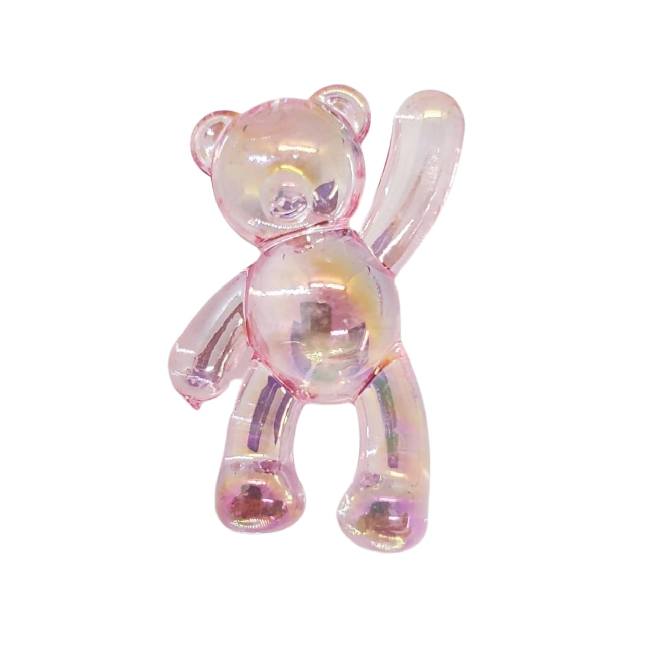 Dije Oso Tornasol Transversal de Acrílico Dije - Accesorios Rubi