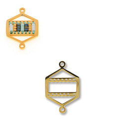 Base Hexagonal Doble Ojal para Miyuki de Acero Inoxidable Complementos - Accesorios Rubi