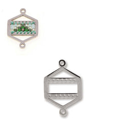 Base Hexagonal Doble Ojal para Miyuki de Acero Inoxidable Complementos - Accesorios Rubi